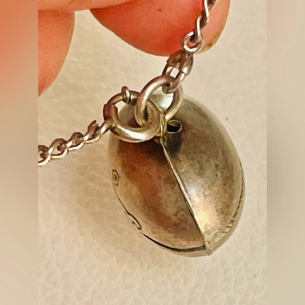 Vintage 1960 Sterling Silver Football Charm Bracelet 7.5 “Super Bowl Style